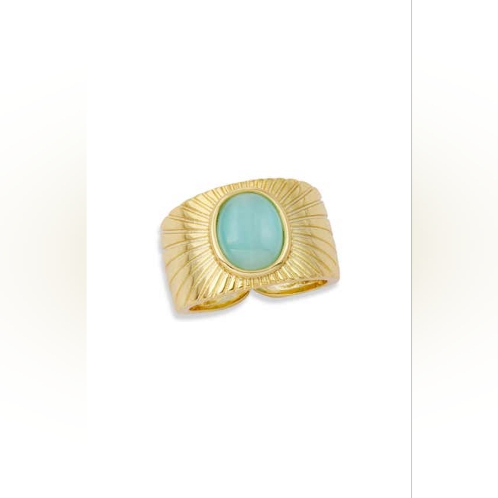 SAVVY CIE JEWELS Cat's Eye Ring, YELLOW GOLD